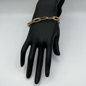 Women's Paperclip Style Bracelet Goldtone